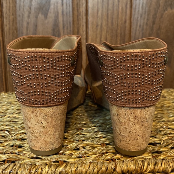 Lucky Brand Miller Wedge Studded Sandal-Brown-Women’s Size 9.5 - Picture 8 of 13